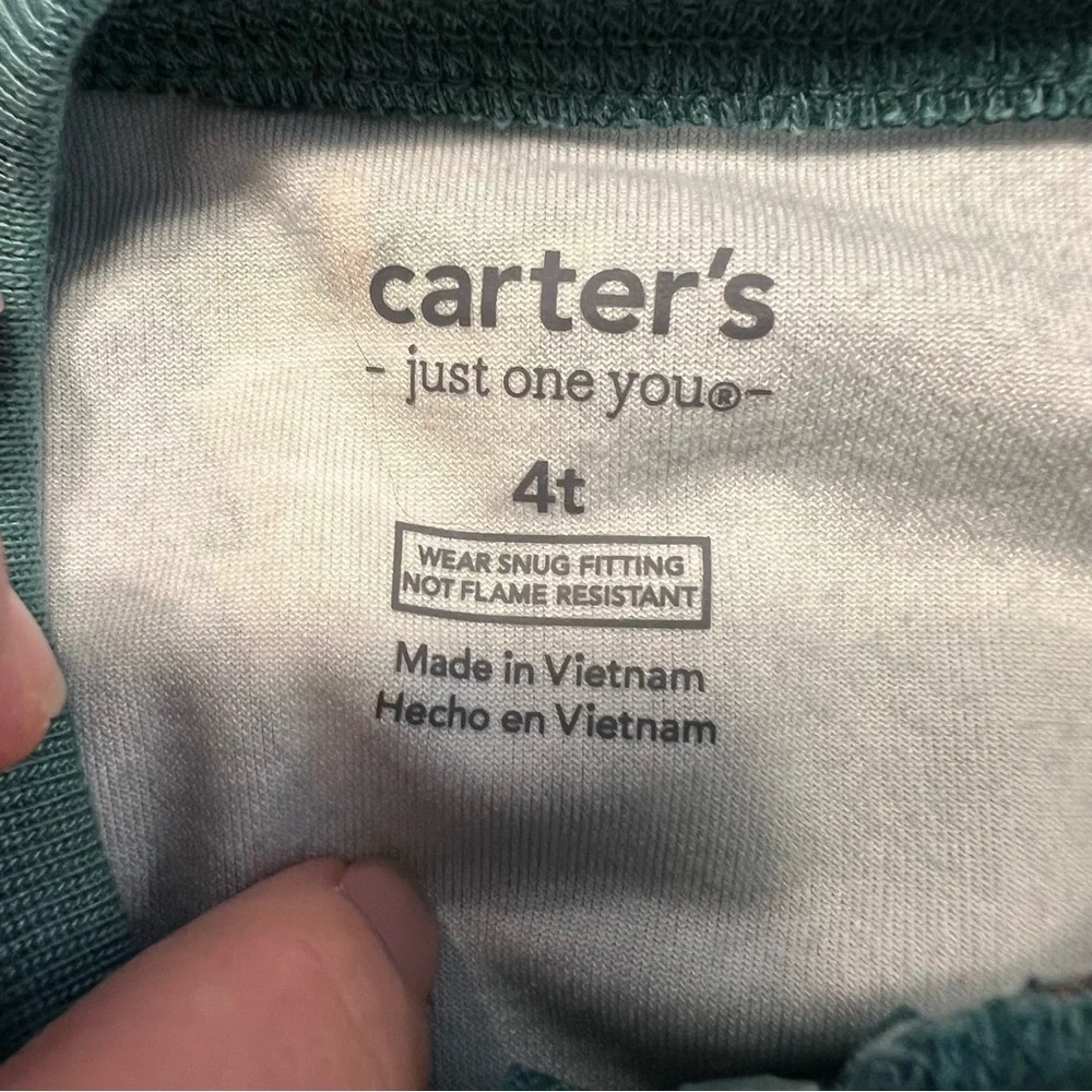 NWT Carter's Carter Just One You Boy's Long Sleeve Snug Fit Footed Pajama- 4T
